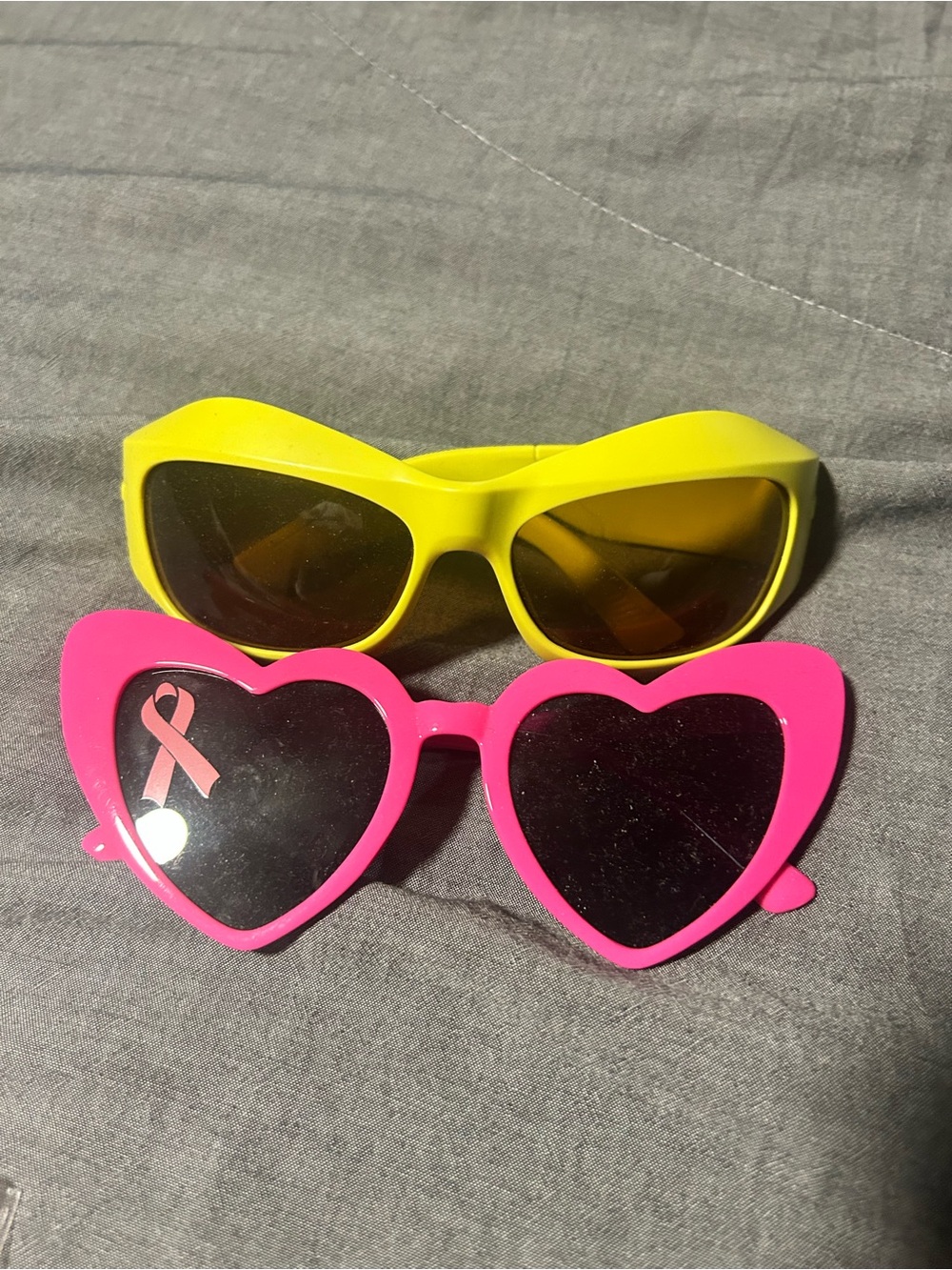 Yellow and Pink women’s Sunglasses Set - Fun Heart & Retro Styles